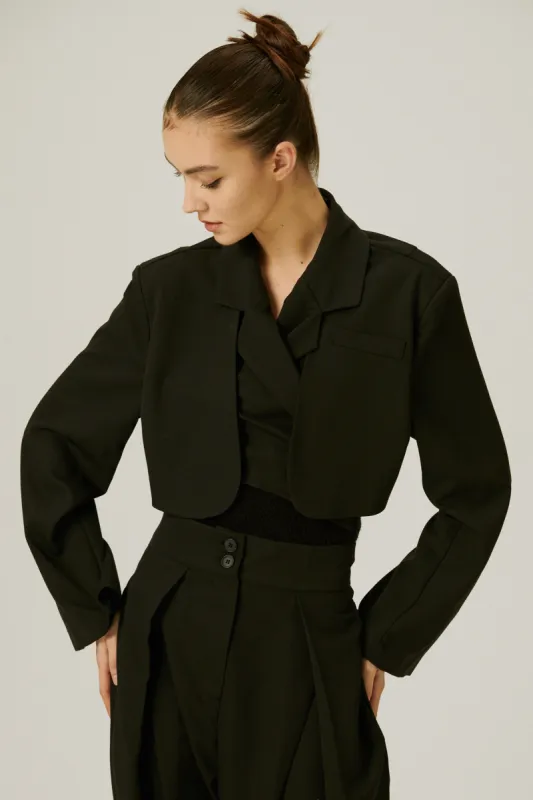 Lyla Trench Crop Blazer sold by storets