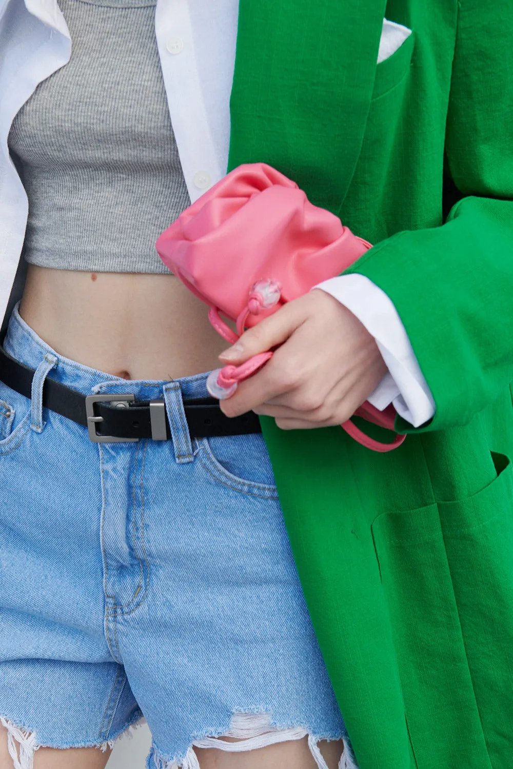 Gena Shoulder Pleather Clutch sold by storets