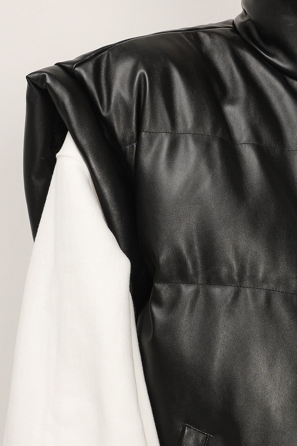 Destiny Pleather Puffer Vest sold by storets product image thumbnail 10