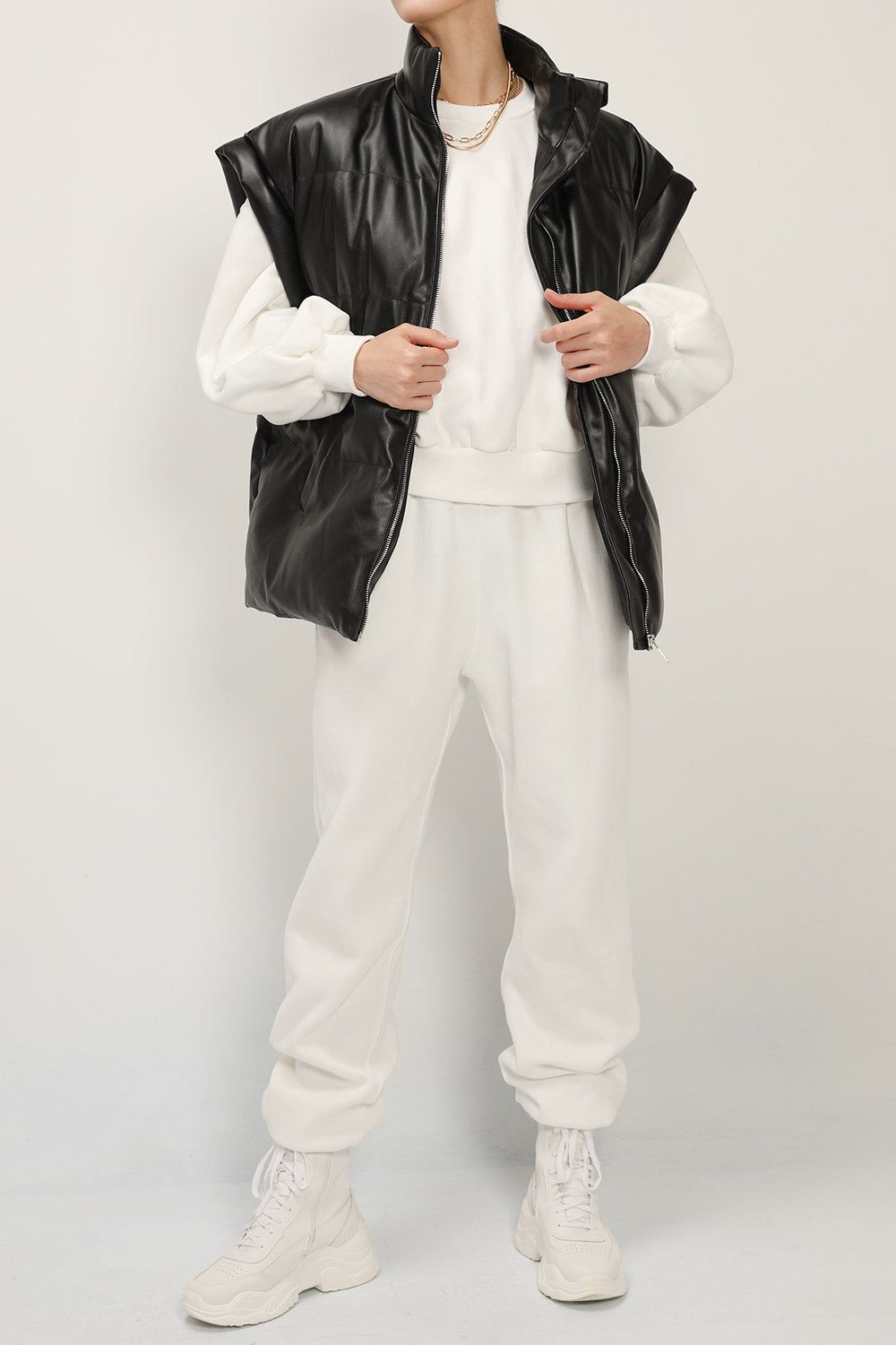 Destiny Pleather Puffer Vest sold by storets product image thumbnail 5