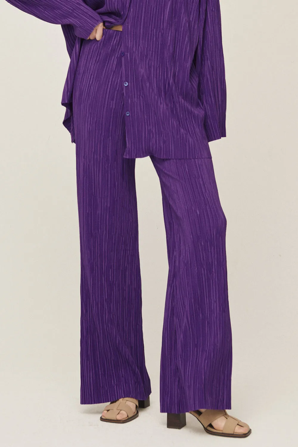 Maria Flared Leg Plisse Pants sold by storets product image thumbnail 4