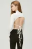 Gina Backless Ribbed Top sold by storets