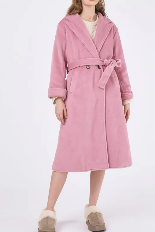Abigail Belted Long Coat sold by storets