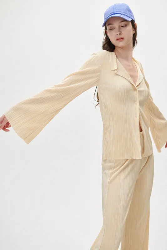 Elena Plisse Shirt sold by storets