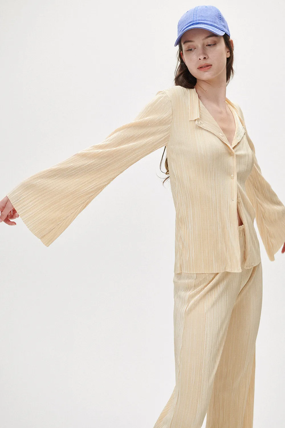 Elena Plisse Shirt sold by storets