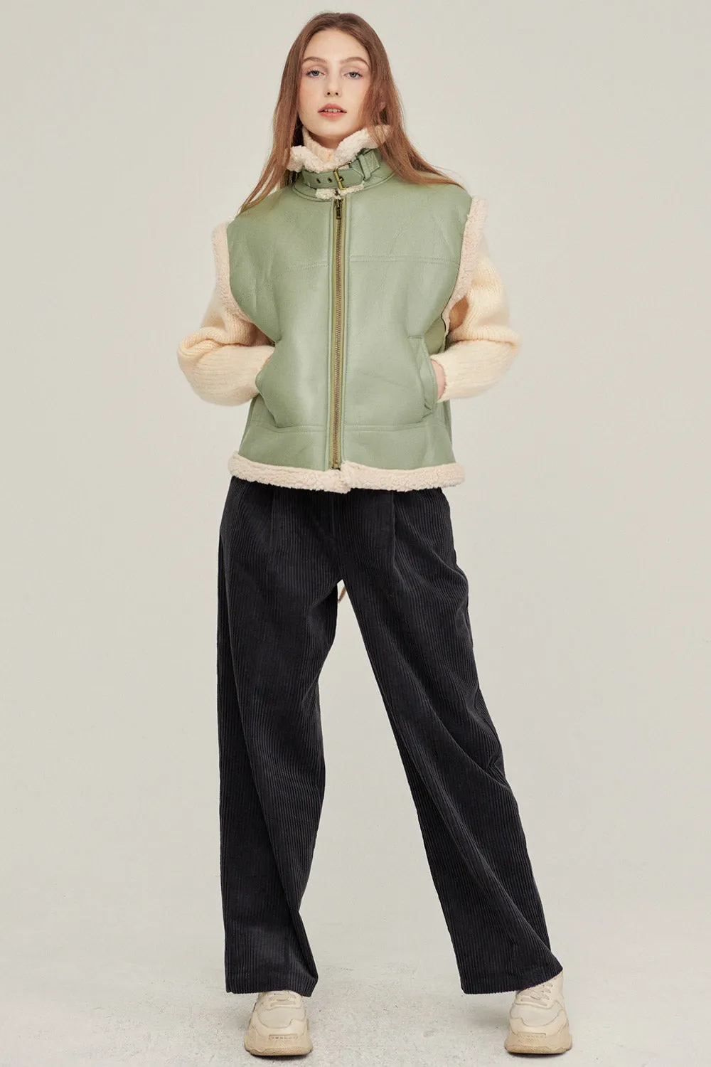 Daniela Pleather Shearling Vest sold by storets product image thumbnail 5