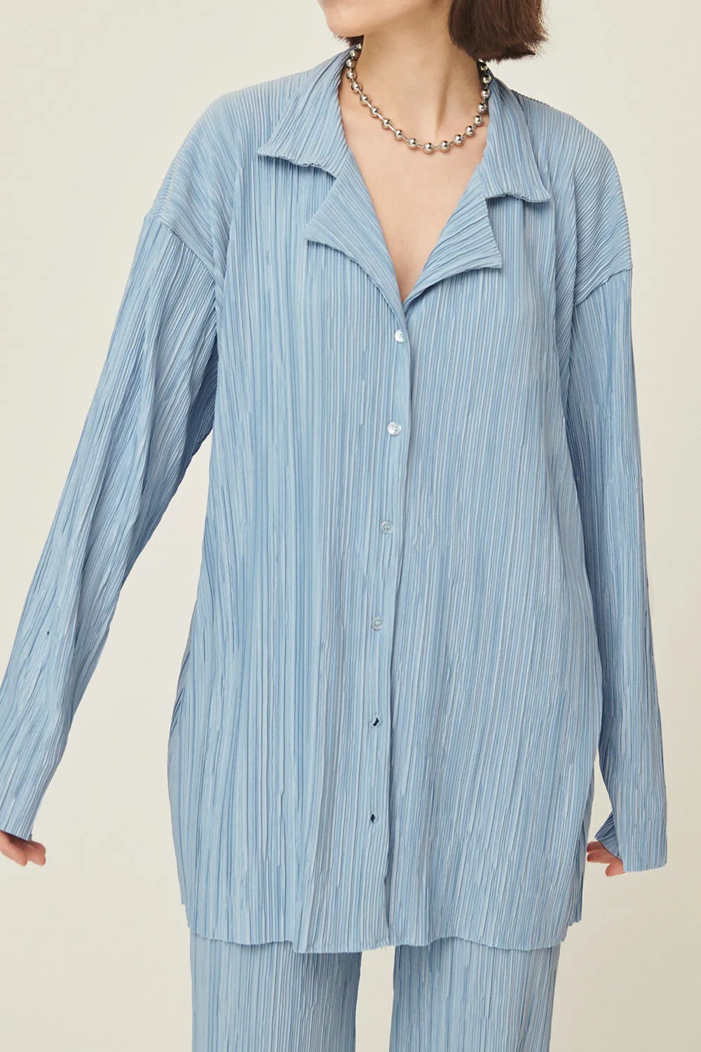 Maria Oversized Plisse Shirt sold by storets product image thumbnail 5