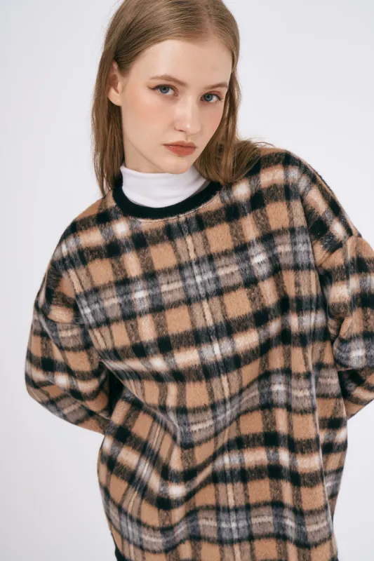 Willow Oversized Plaid Top made by storets