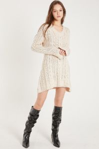 Emmy Cable Knit Flare Mini Dress sold by storets