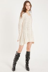 Emmy Cable Knit Flare Mini Dress sold by storets