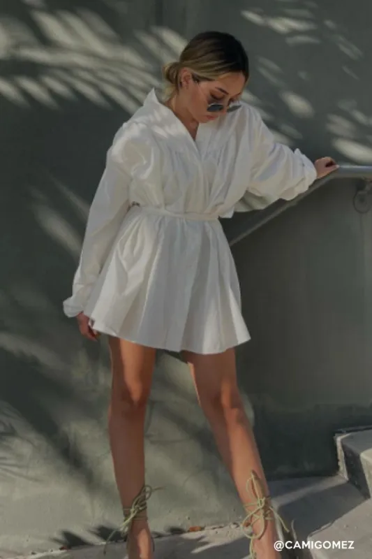 Tori Piping Detail Shirt Dress sold by storets