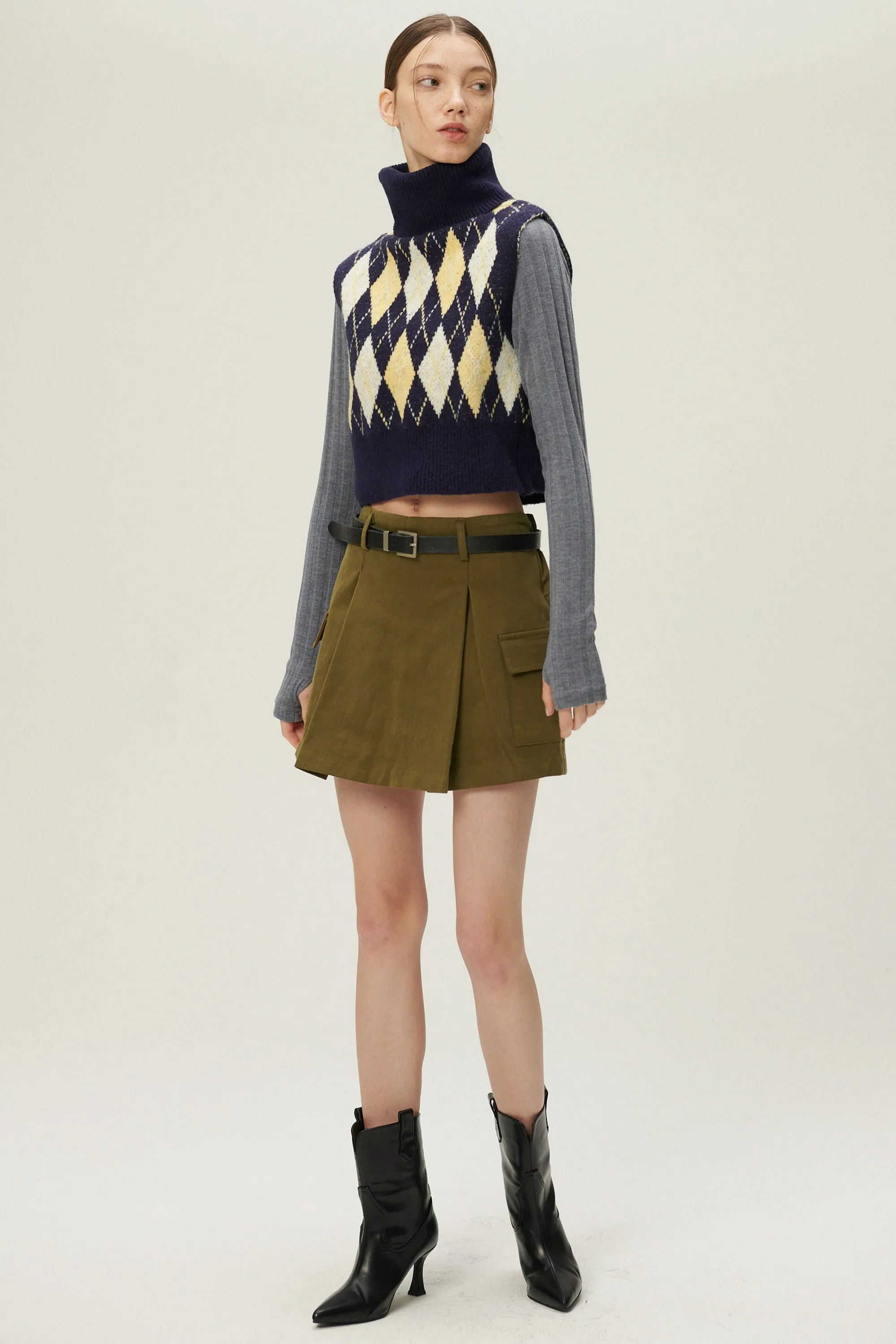 Ludi Argyle Knit Vest sold by storets product image thumbnail 4