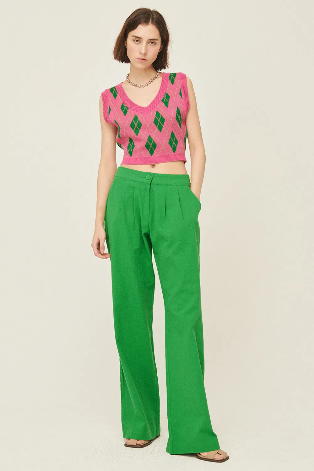Sabrina Pintucked Wide Pants sold by storets product image thumbnail 3