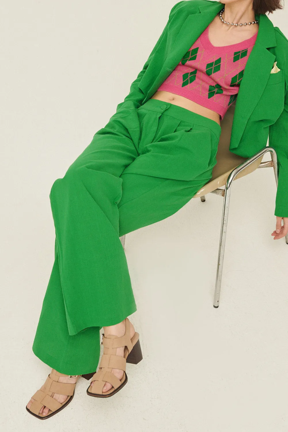 Sabrina Pintucked Wide Pants sold by storets product image thumbnail 4