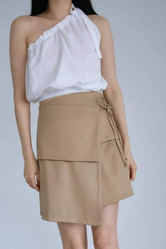 Bani Wrap Front Skirt sold by storets