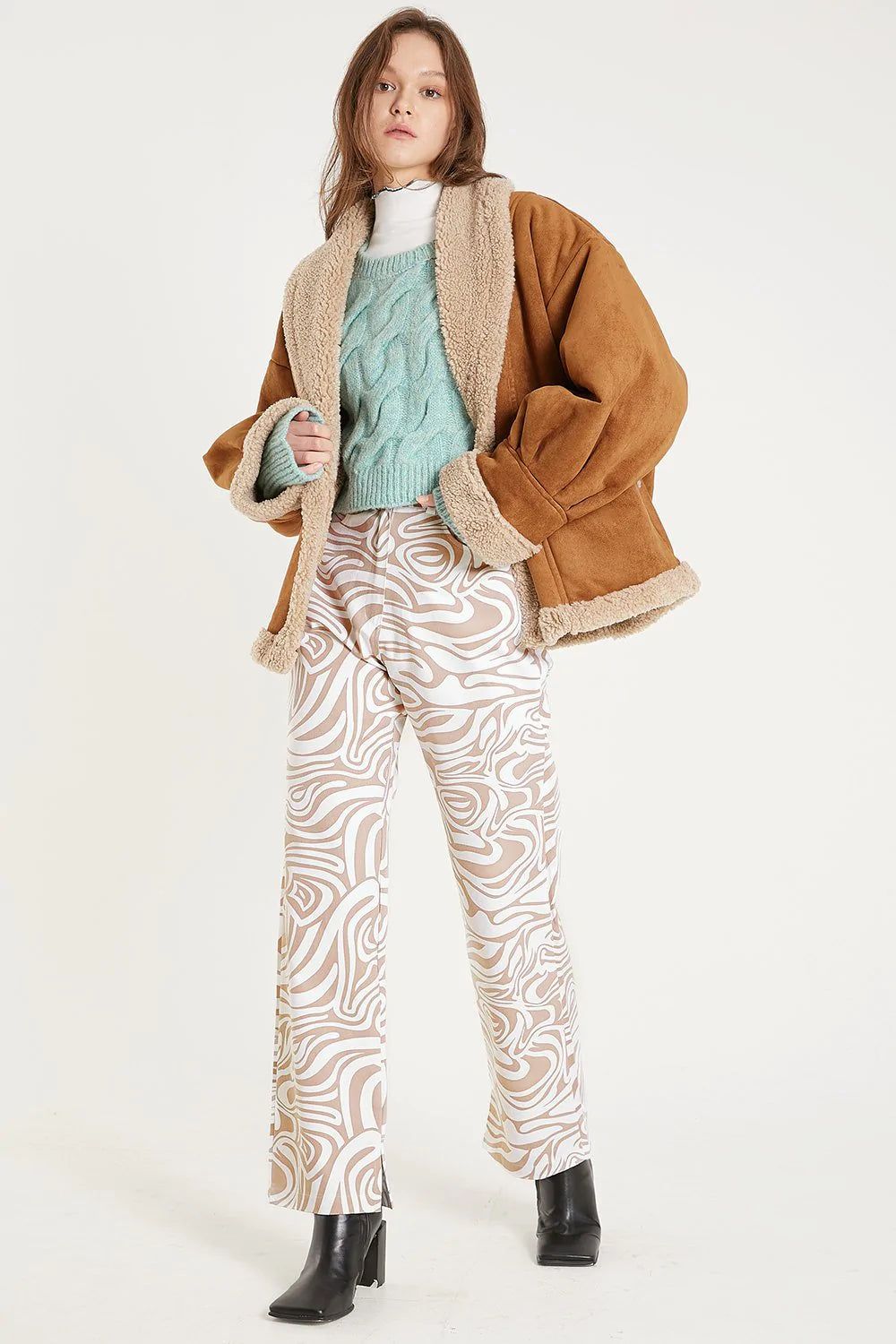 Ava Faux Shearling Jacket sold by storets product image thumbnail 5