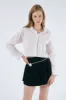 Kylie Cropped Shirt sold by storets