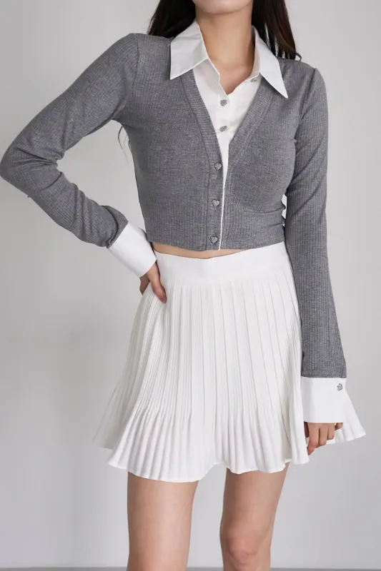 Alba Layered Effect Knitted Top sold by storets