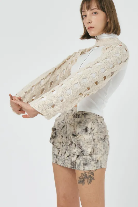 Zoey Cropped Knitted Top sold by storets