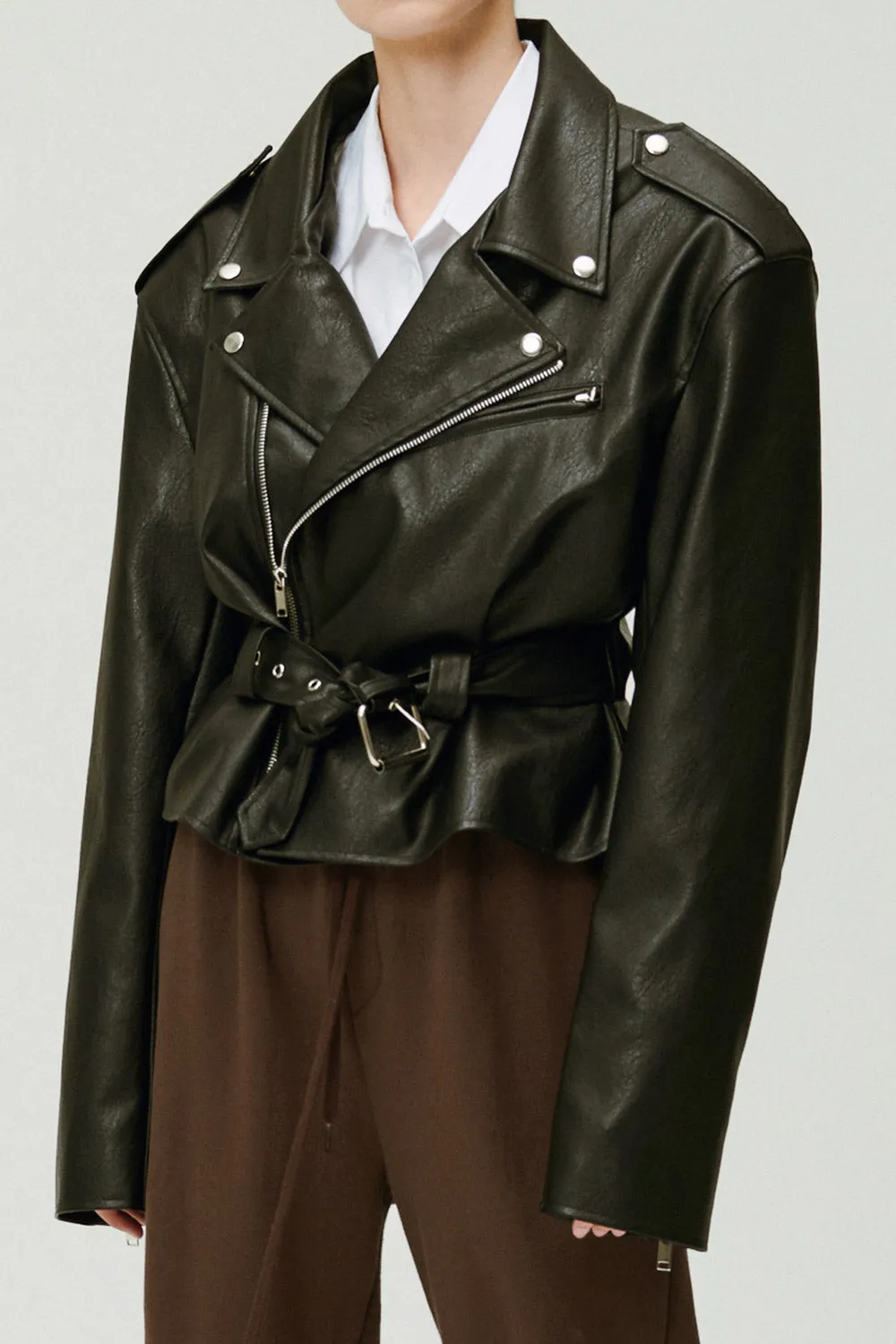 Megan Oversized Rider Jacket sold by storets product image thumbnail 2