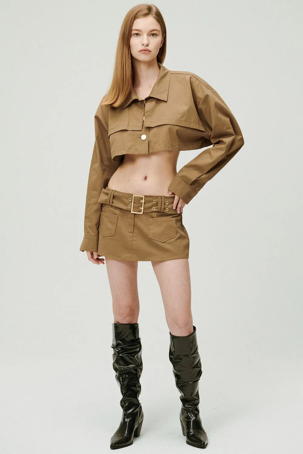 Tiffany Cropped Trench Jacket sold by storets product image thumbnail 3