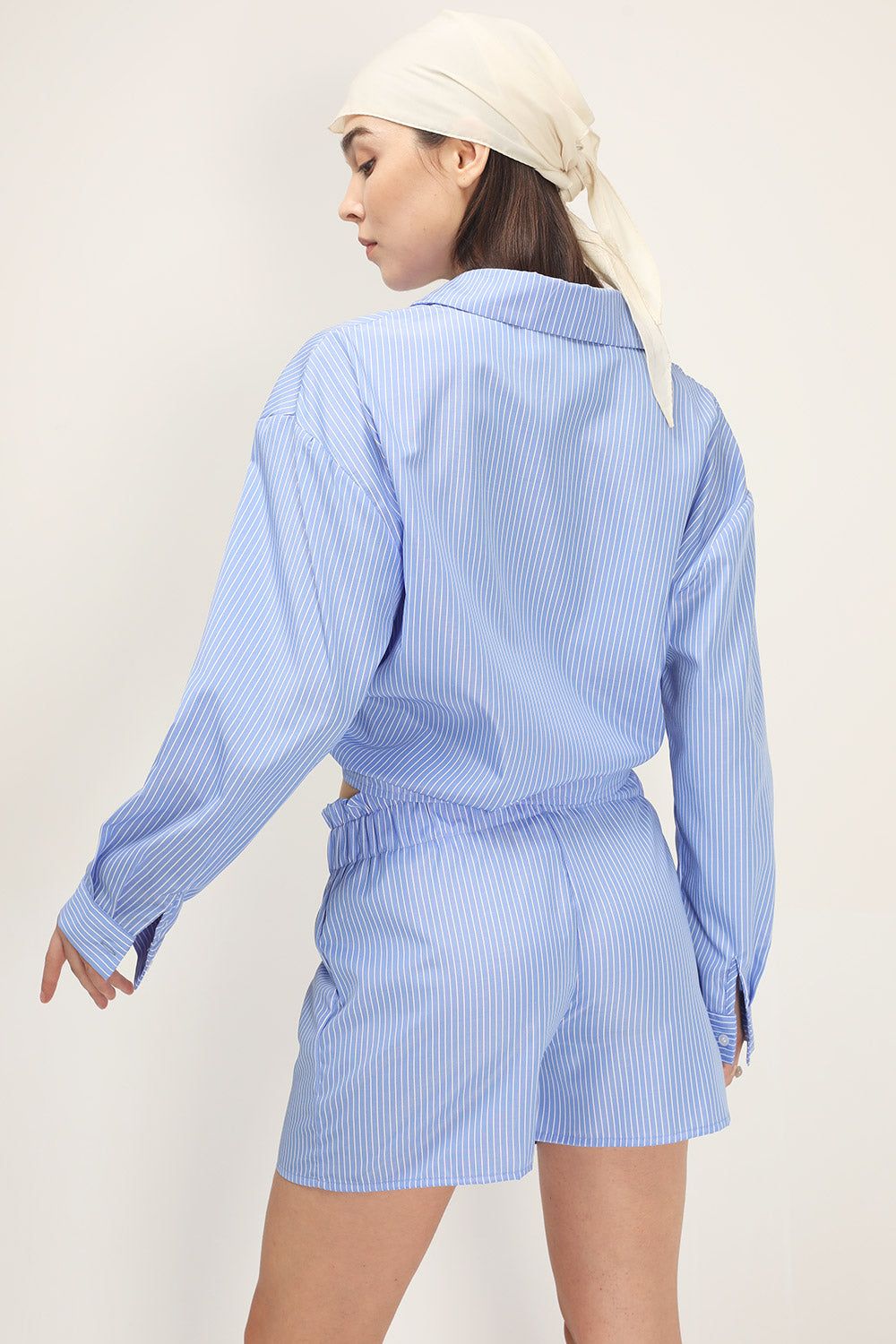 Frank Pin Striped Shirt And Shorts Set sold by storets product image thumbnail 6