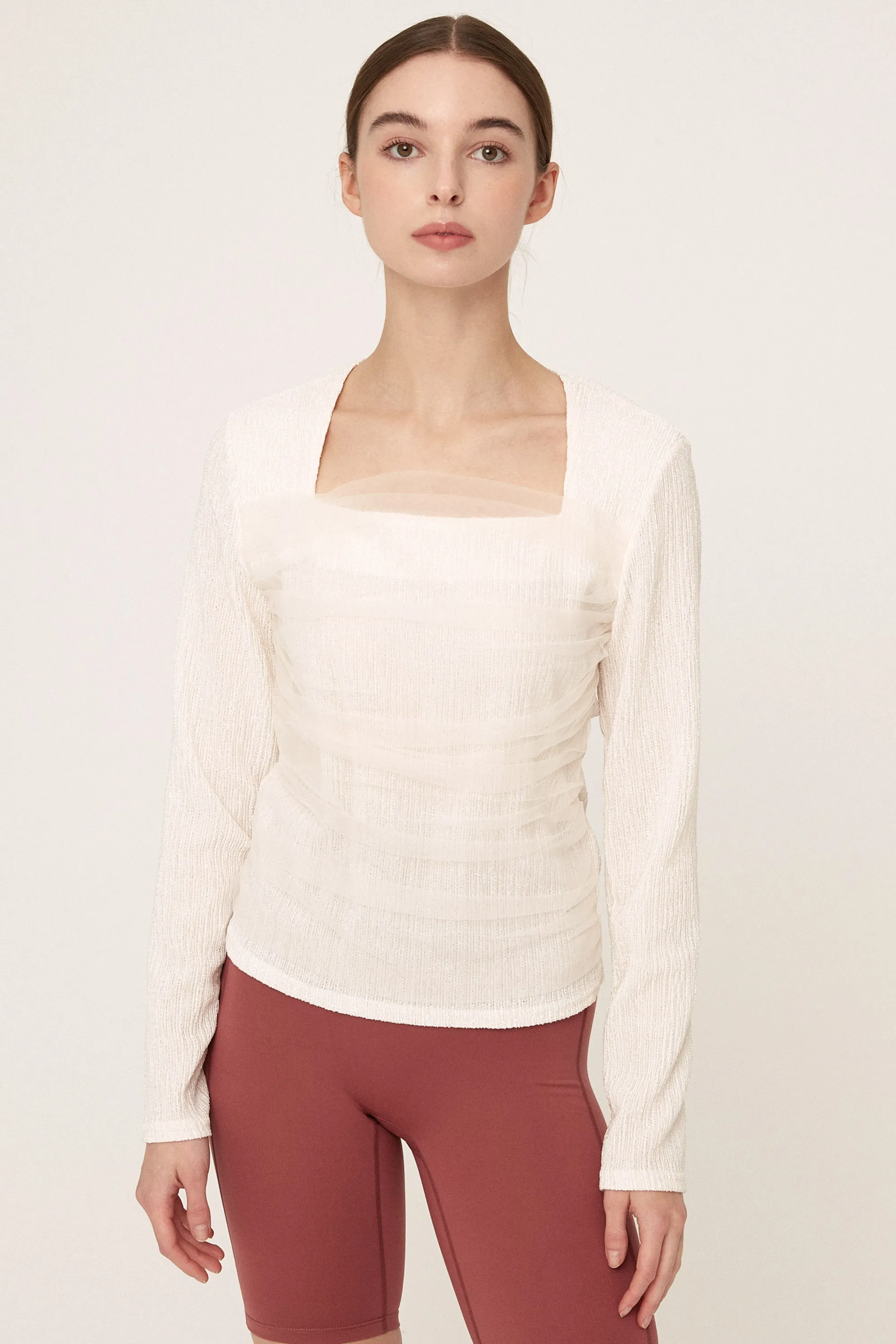 Whitney Mesh Layered Top sold by storets