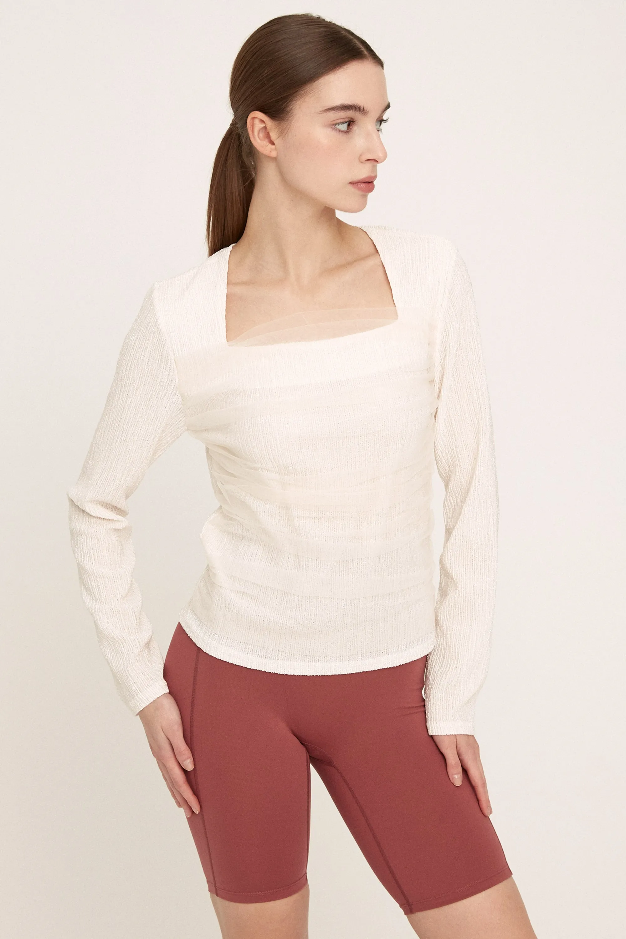 Whitney Mesh Layered Top sold by storets product image thumbnail 2