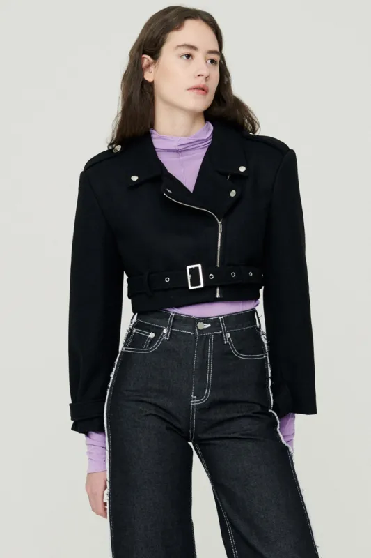 Bexy Rider Jacket w/ Belt sold by storets