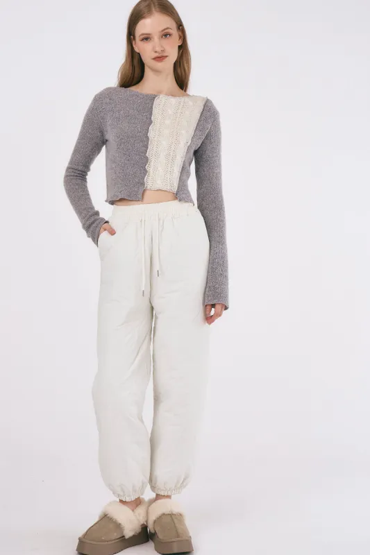 Jade Quilted Jogger sold by storets