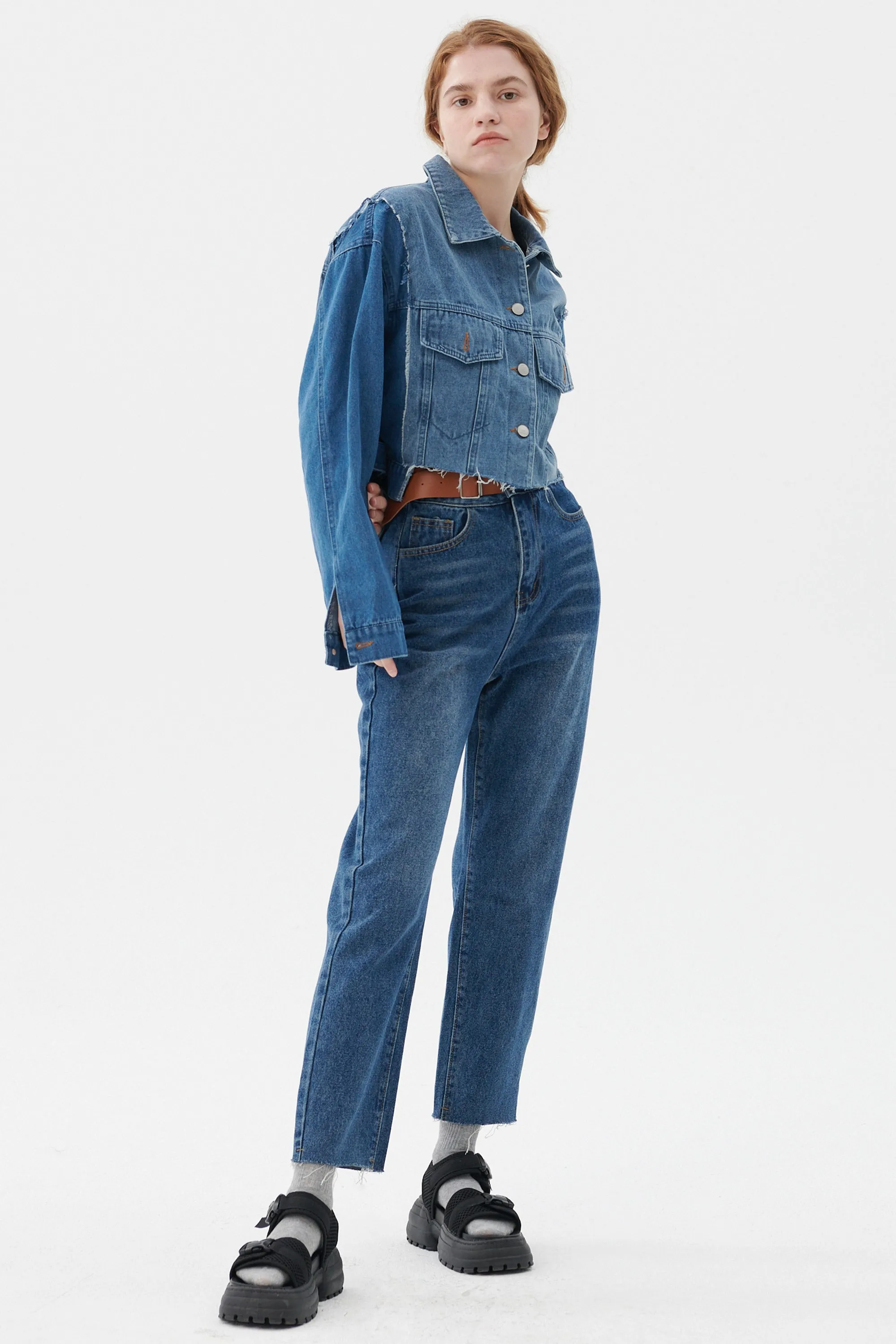 Hayden Belted Mom Jeans sold by storets product image thumbnail 2
