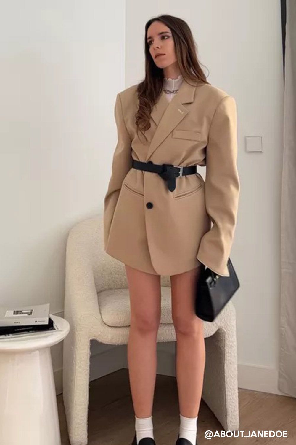 Megan Oversized Daddy Blazer sold by storets