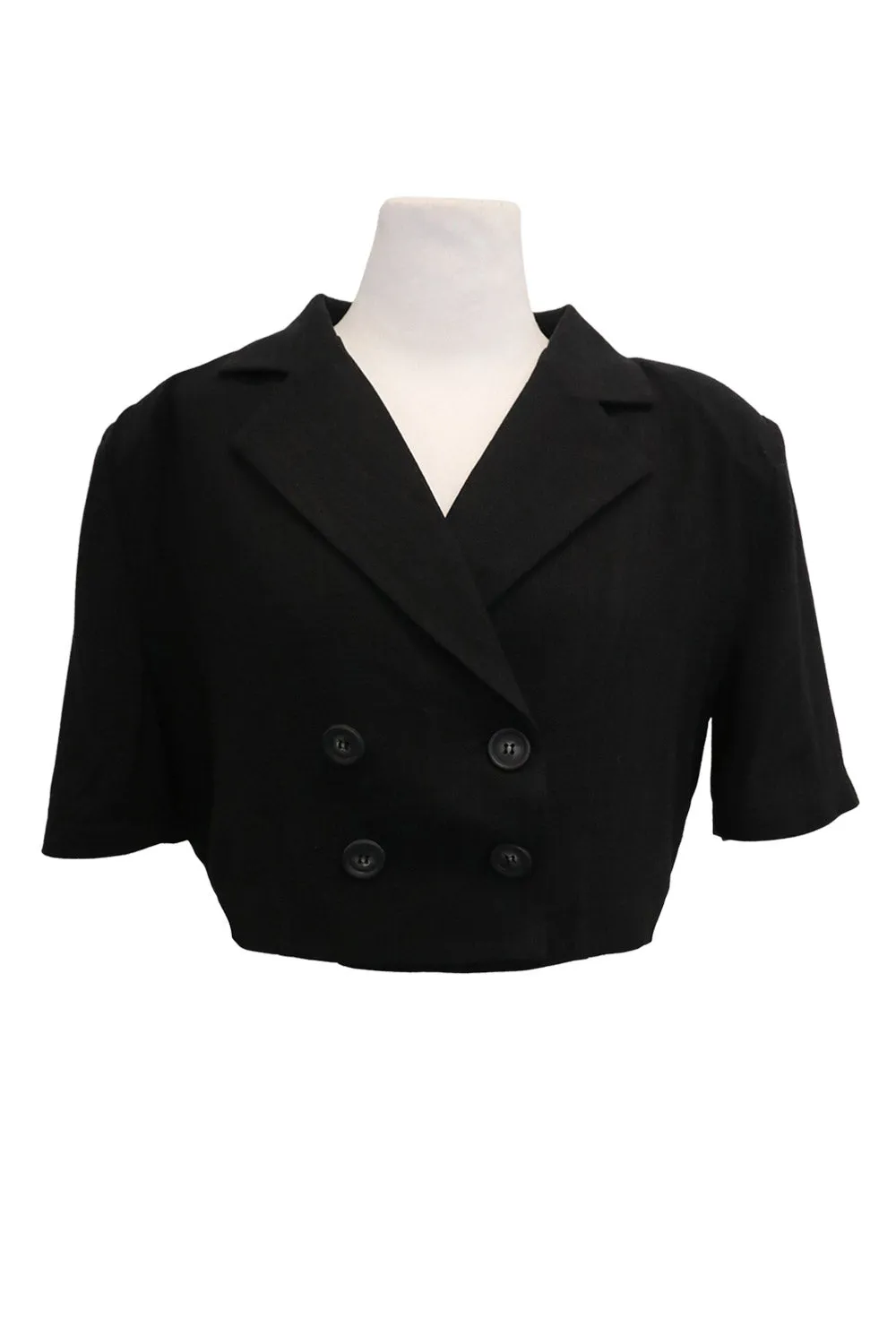 Blaire Linen Cropped Jacket sold by storets product image thumbnail 4