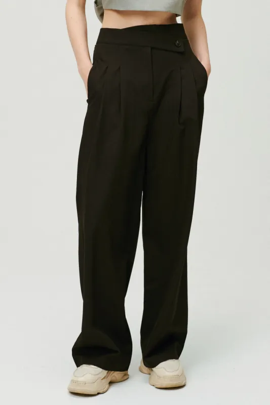 Nova Wrap Front Wide Leg Pants sold by storets