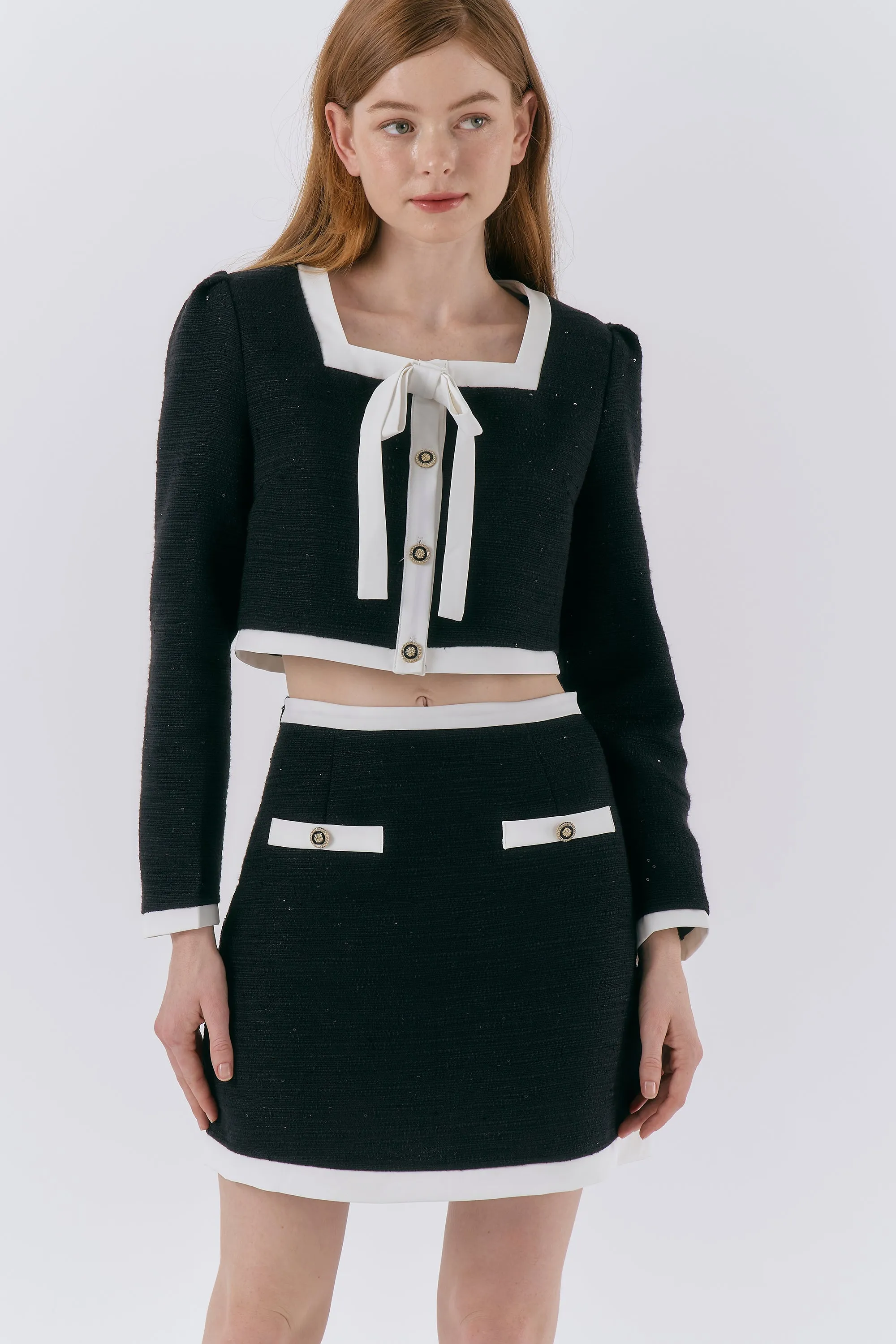 Liv Tweed Jacket & Skirt Set sold by storets product image thumbnail 2