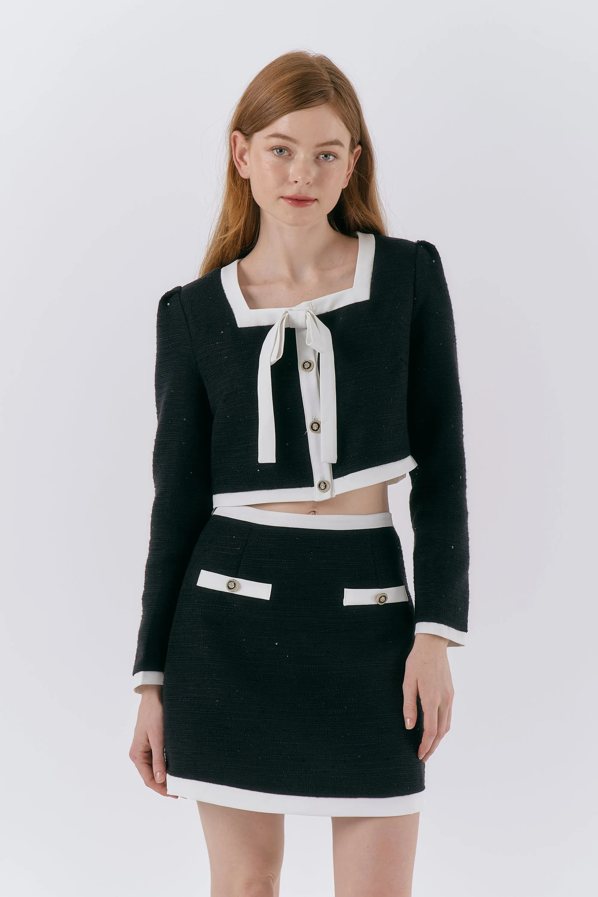 Liv Tweed Jacket & Skirt Set sold by storets