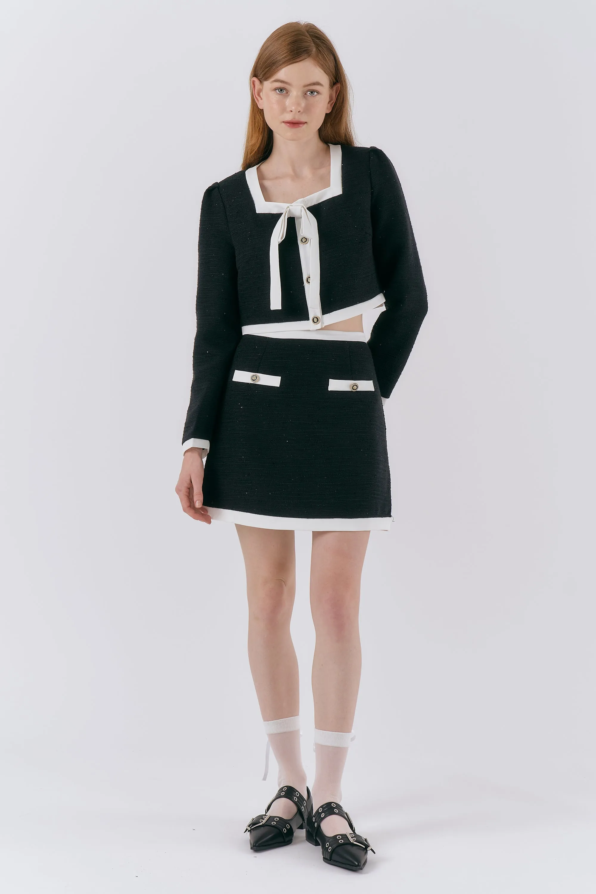 Liv Tweed Jacket & Skirt Set sold by storets product image thumbnail 4