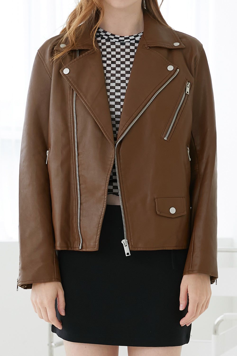 Samantha Faux Leather Jacket sold by storets product image thumbnail 4