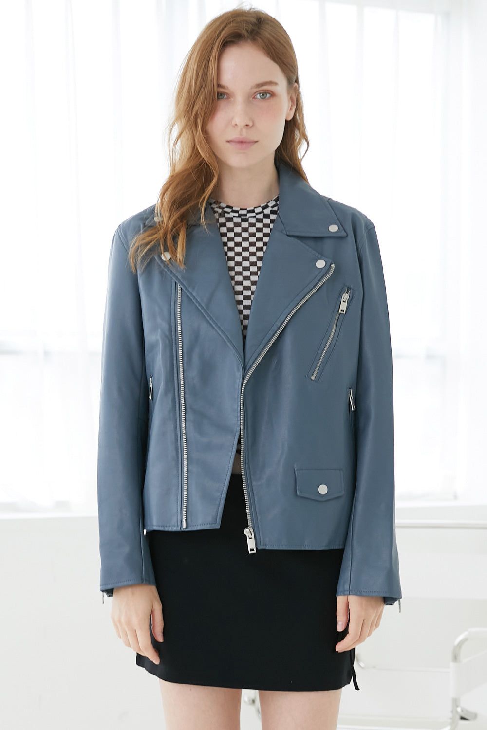Samantha Faux Leather Jacket sold by storets product image thumbnail 3