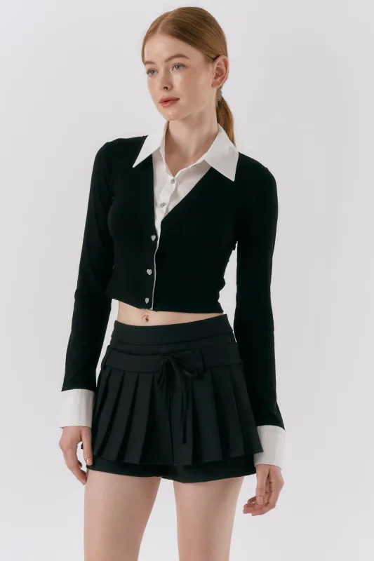 Alba Layered Effect Knitted Top sold by storets