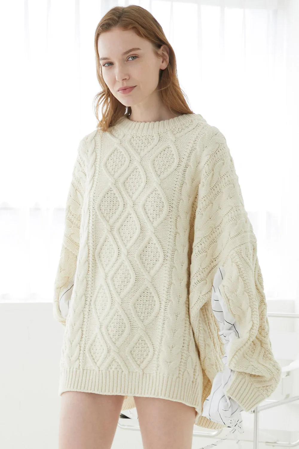 Sadie Shirt Combo Knit Pullover sold by storets product image thumbnail 2
