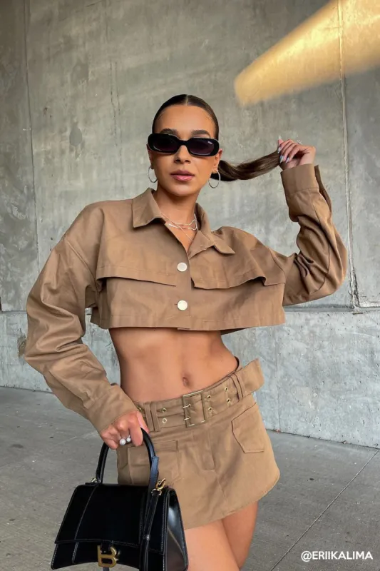 Tiffany Cropped Trench Jacket sold by storets