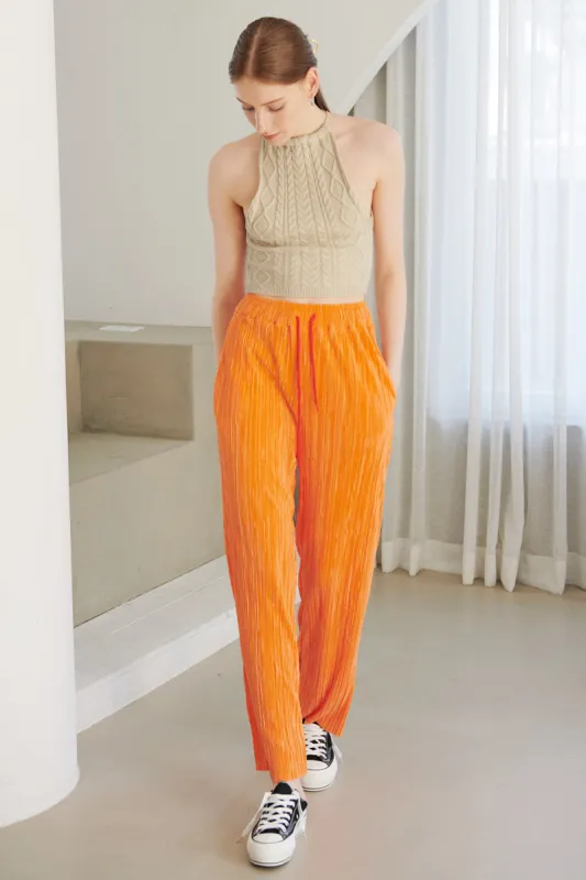 Peyton Crinkled Pleated Pants sold by storets