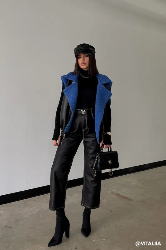 Arya Faux Shearling Vest sold by storets