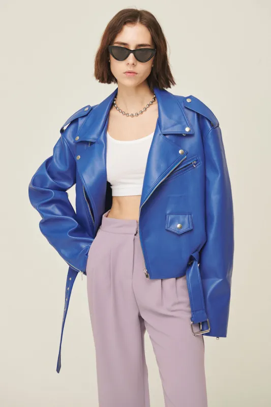 Emma Pleather Rider Jacket sold by storets