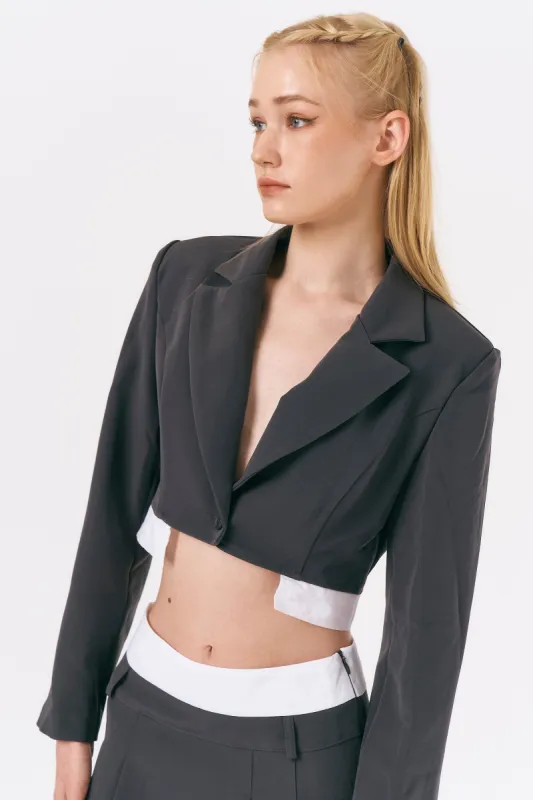 Hailey Cropped Blazer sold by storets