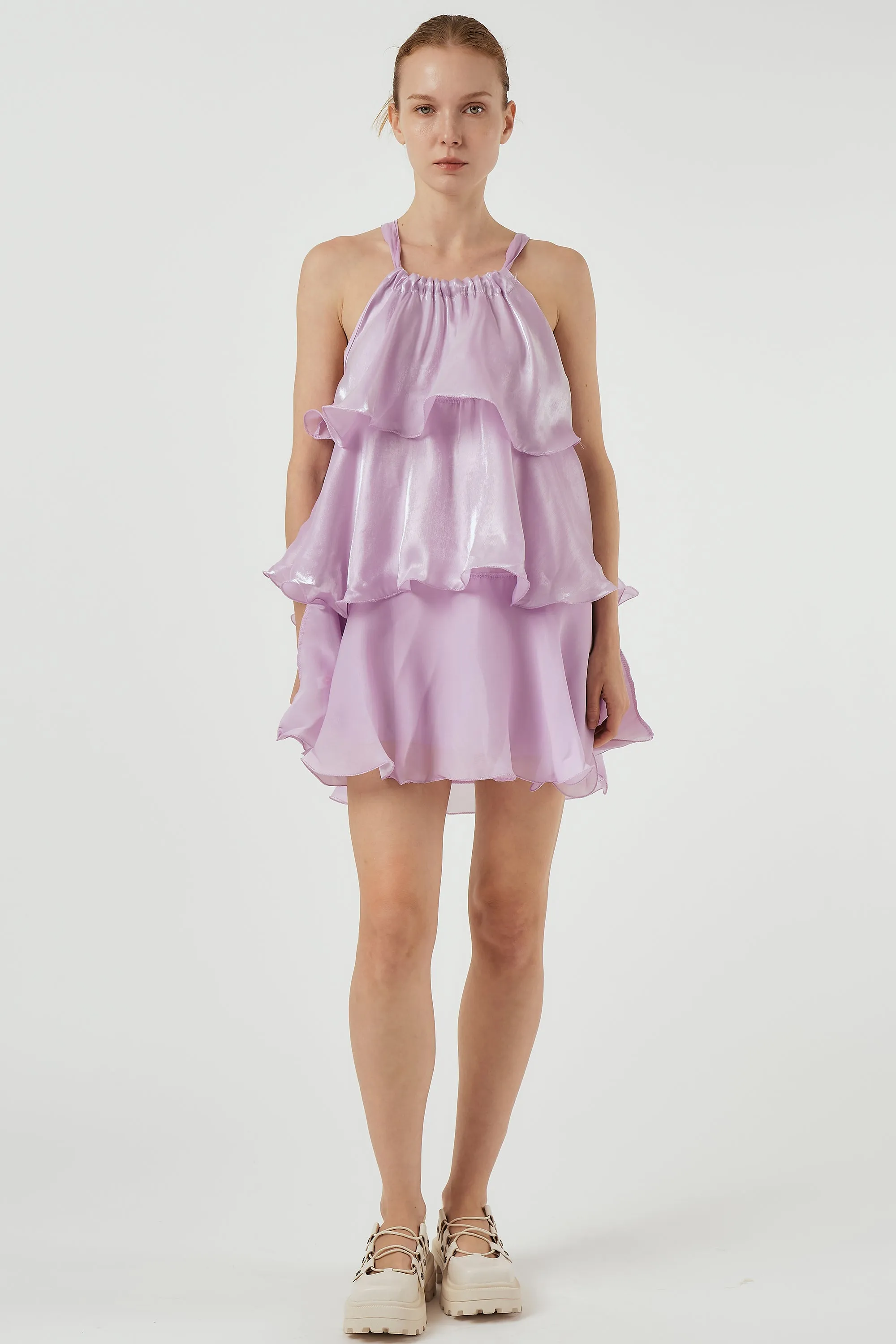 Ella Organza Tiered Dress sold by storets product image thumbnail 4