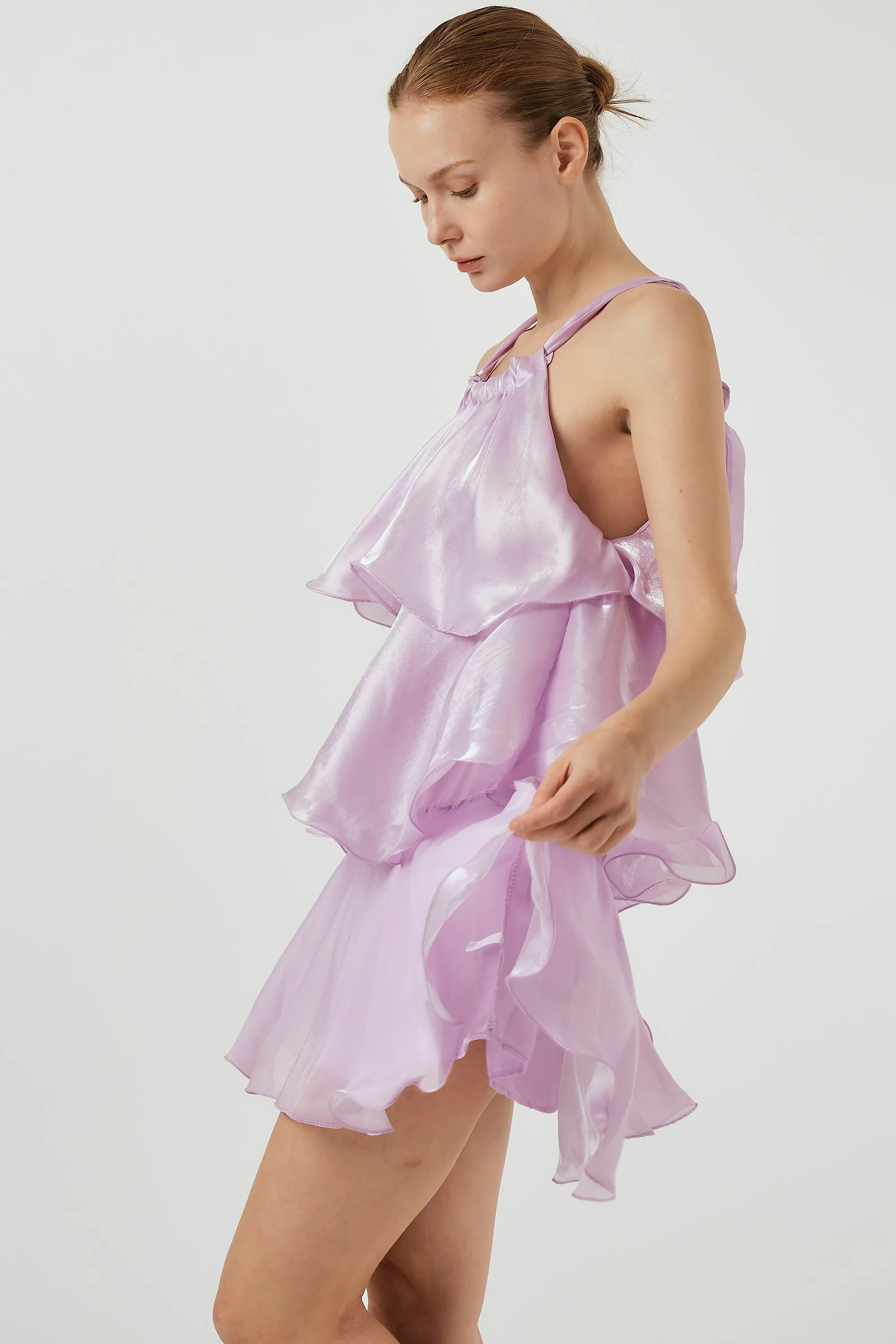Ella Organza Tiered Dress sold by storets
