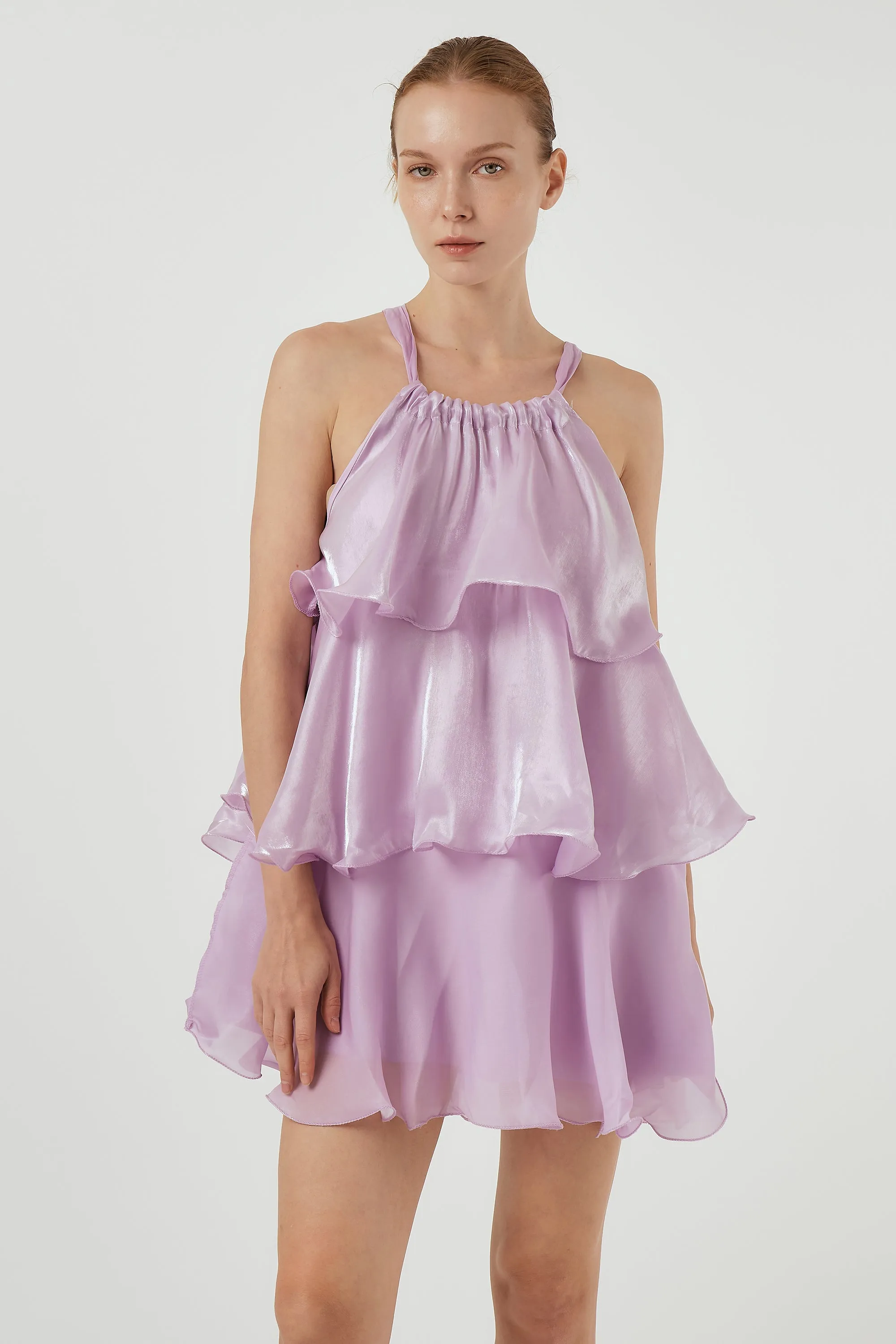 Ella Organza Tiered Dress sold by storets product image thumbnail 3