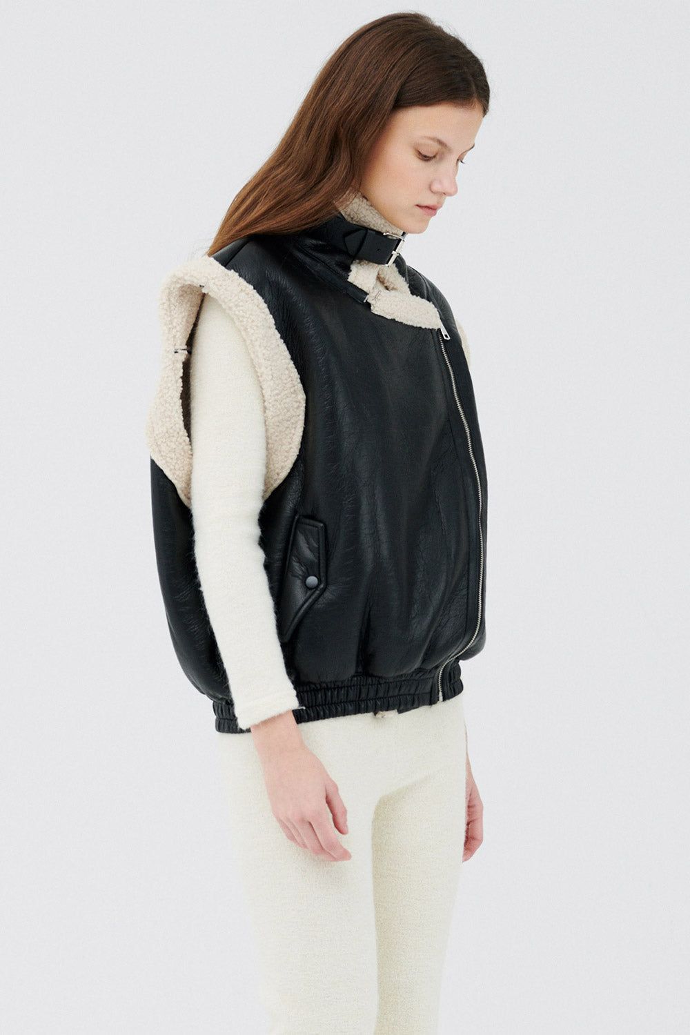 Arya Faux Shearling Vest sold by storets product image thumbnail 5